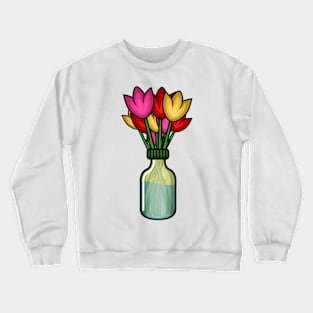 Green Flower Bottle Crewneck Sweatshirt